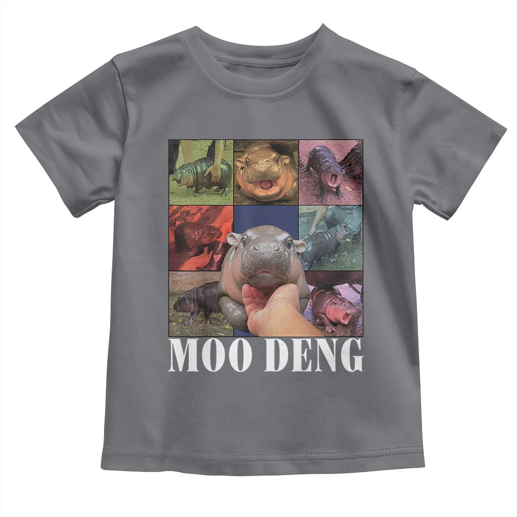 Baby Hippo Moo Deng Baby Shirt Pygmy Hippo Cute Zoo For Family TS02 Charcoal Print Your Wear