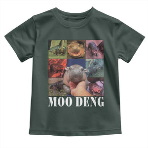 Baby Hippo Moo Deng Baby Shirt Pygmy Hippo Cute Zoo For Family TS02 Dark Forest Green Print Your Wear
