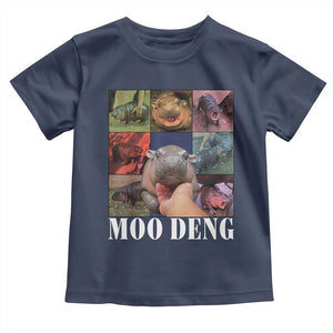 Baby Hippo Moo Deng Baby Shirt Pygmy Hippo Cute Zoo For Family TS02 Navy Print Your Wear