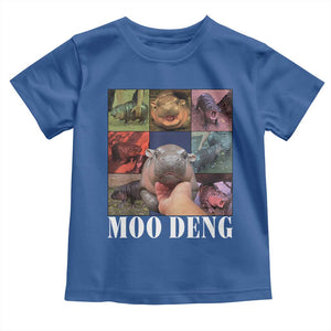 Baby Hippo Moo Deng Baby Shirt Pygmy Hippo Cute Zoo For Family TS02 Royal Blue Print Your Wear