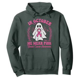 Breast Cancer Awareness Hoodie In October We Wear Pink TS02 Dark Forest Green Print Your Wear