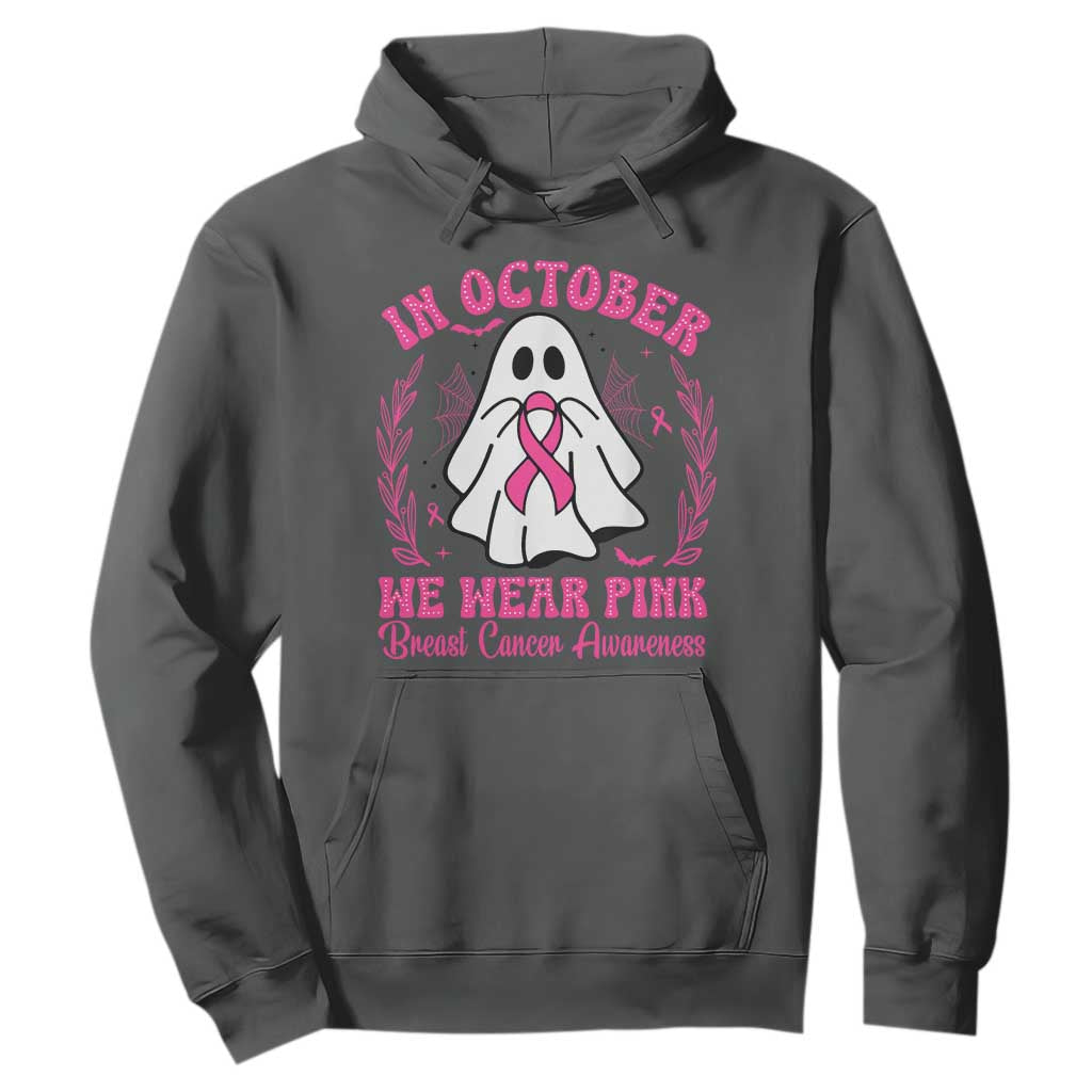 Breast Cancer Awareness Hoodie In October We Wear Pink TS02 Dark Heather Print Your Wear