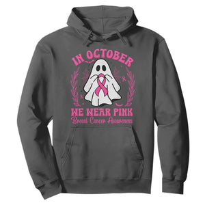Breast Cancer Awareness Hoodie In October We Wear Pink TS02 Dark Heather Print Your Wear