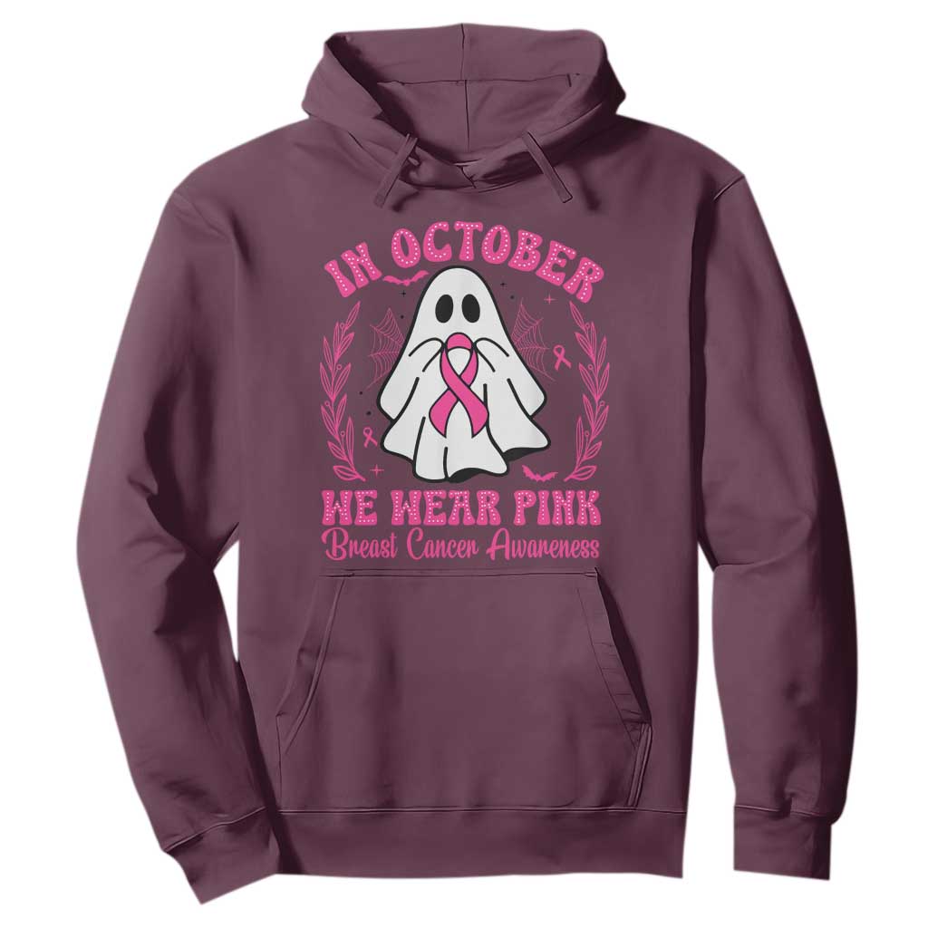 Breast Cancer Awareness Hoodie In October We Wear Pink TS02 Maroon Print Your Wear