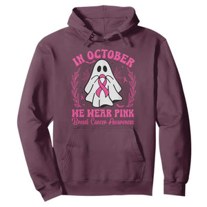 Breast Cancer Awareness Hoodie In October We Wear Pink TS02 Maroon Print Your Wear