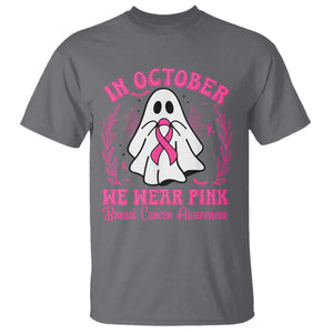 Breast Cancer Awareness T Shirt In October We Wear Pink TS02 Charcoal Print Your Wear