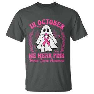 Breast Cancer Awareness T Shirt In October We Wear Pink TS02 Dark Heather Print Your Wear