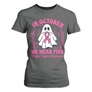Breast Cancer Awareness T Shirt For Women In October We Wear Pink TS02 Dark Heather Print Your Wear