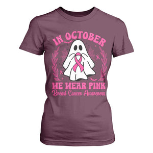 Breast Cancer Awareness T Shirt For Women In October We Wear Pink TS02 Maroon Print Your Wear
