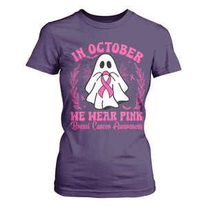 Breast Cancer Awareness T Shirt For Women In October We Wear Pink TS02 Purple Print Your Wear