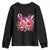 Breast Cancer Awareness Youth Sweatshirt Hummingbird Pink Ribbon Support TS02 Black Print Your Wear