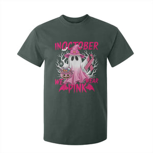 Breast Cancer Awareness T Shirt For Kid In October We Wear Pink Ghost TS02 Dark Forest Green Print Your Wear