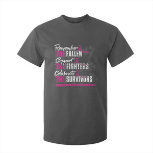 Breast Cancer Awareness T Shirt For Kid Remember The Fallen Support The Fighters TS02 Dark Heather Print Your Wear