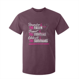 Breast Cancer Awareness T Shirt For Kid Remember The Fallen Support The Fighters TS02 Maroon Print Your Wear