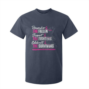 Breast Cancer Awareness T Shirt For Kid Remember The Fallen Support The Fighters TS02 Navy Print Your Wear