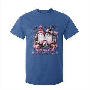Breast Cancer Awareness Witch T Shirt For Kid In October We Wear Pink Ghost Witch TS02 Royal Blue Print Your Wear
