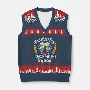 Oktoberfest Squad V-Neck Knit Sweater Vest Bavarian Festival Munich Beer TS02 Navy Red Print Your Wear