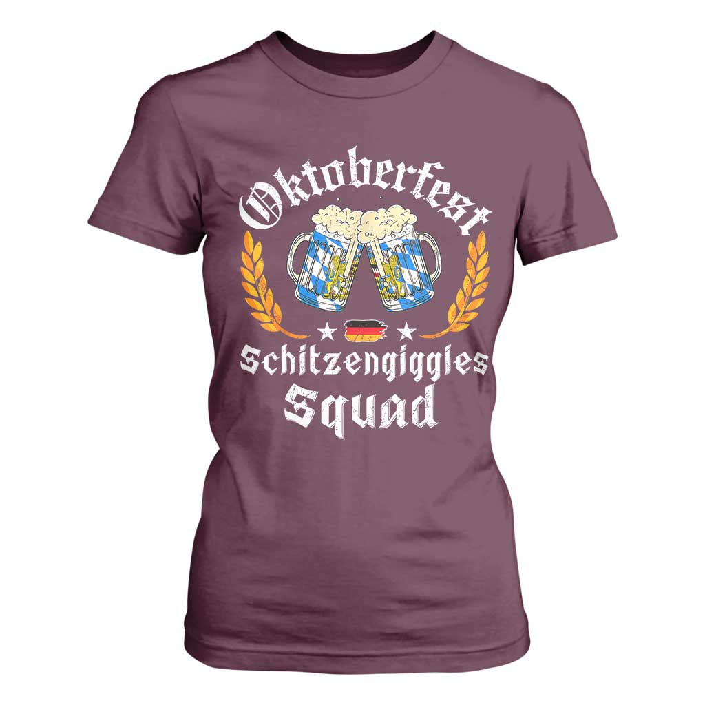 Oktoberfest Squad T Shirt For Women Bavarian Festival Munich Beer TS02 Maroon Print Your Wear