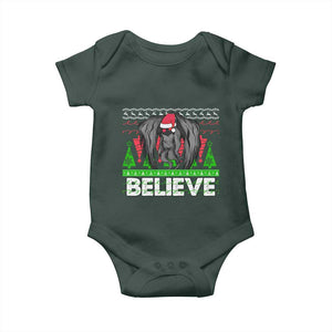 Funny Mothman Santa Baby Onesie Believe Merry Mothmas TS02 Print Your Wear