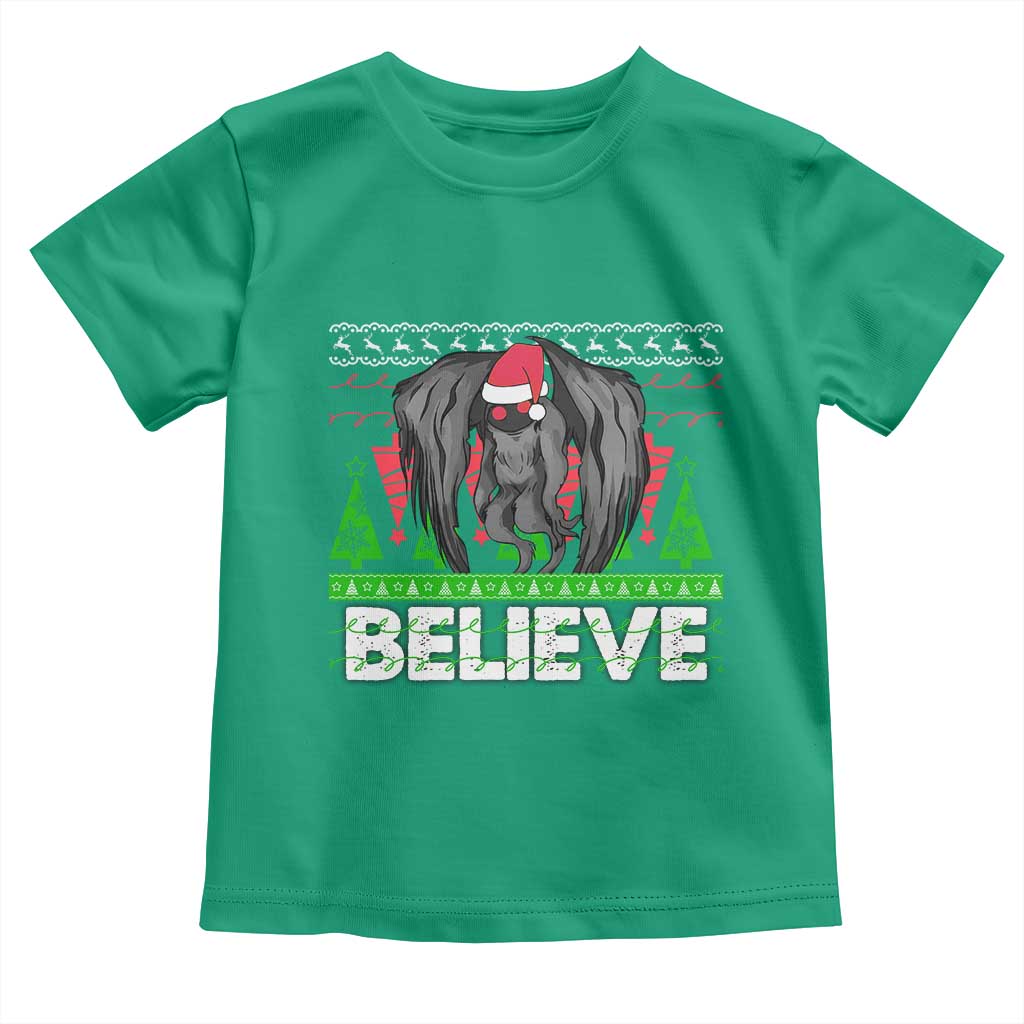 Funny Mothman Santa Toddler T Shirt Believe Merry Mothmas TS02 Irish Green Print Your Wear