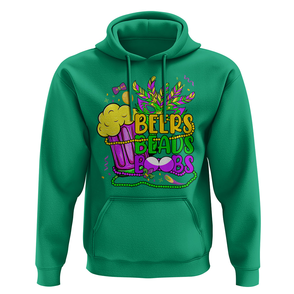 Funny Mardi Gras Hoodie Beer Beads Boobs New Orleans TS02 Irish Green Printyourwear