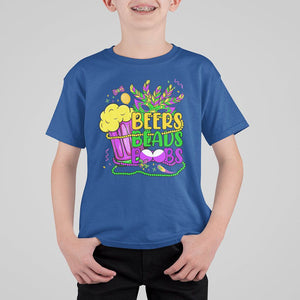 Funny Mardi Gras T Shirt For Kid Beer Beads Boobs New Orleans TS02 Royal Blue Print Your Wear