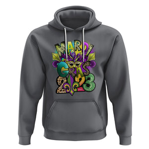 Mardi Gras 2024 Hoodie Carnival Squad Costume Mask TS02 Charcoal Printyourwear