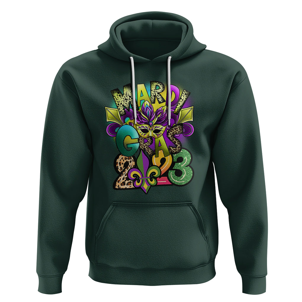Mardi Gras 2024 Hoodie Carnival Squad Costume Mask TS02 Dark Forest Green Printyourwear