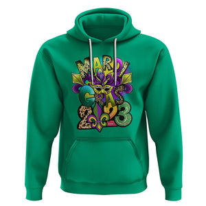 Mardi Gras 2024 Hoodie Carnival Squad Costume Mask TS02 Irish Green Printyourwear