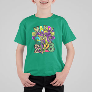 Mardi Gras 2024 T Shirt For Kid Carnival Squad Costume Mask TS02 Irish Green Printyourwear