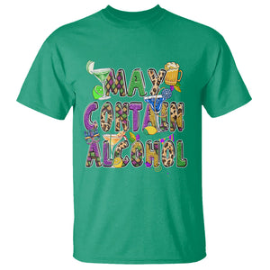 Funny Mardi Gras T Shirt Warning May Contain Alcohol Party Drinking Team TS02 Irish Green Printyourwear