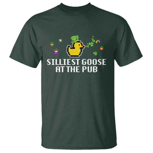 Funny St Patricks Day T Shirt Silliest Goose At The Pub Funny St. Patricks Day TS02 Dark Forest Green Print Your Wear