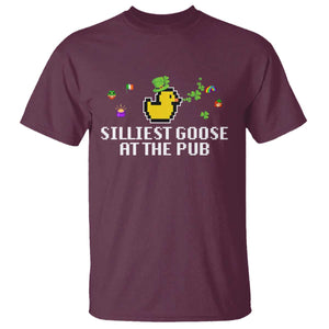 Funny St Patricks Day T Shirt Silliest Goose At The Pub Funny St. Patricks Day TS02 Maroon Print Your Wear