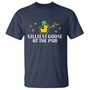 Funny St Patricks Day T Shirt Silliest Goose At The Pub Funny St. Patricks Day TS02 Navy Print Your Wear