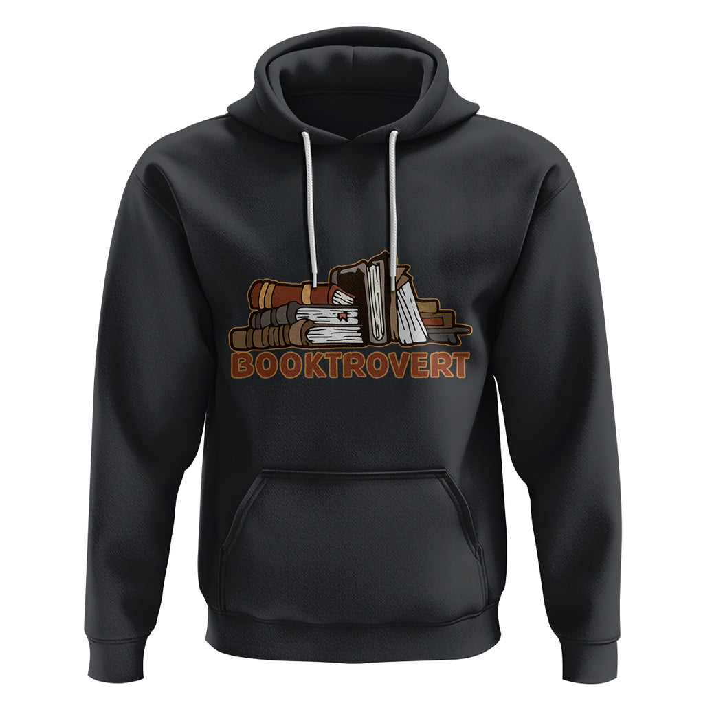 Funny Book Lover Hoodie Booktrovert Definition Books Reader Reading TS02 Black Printyourwear