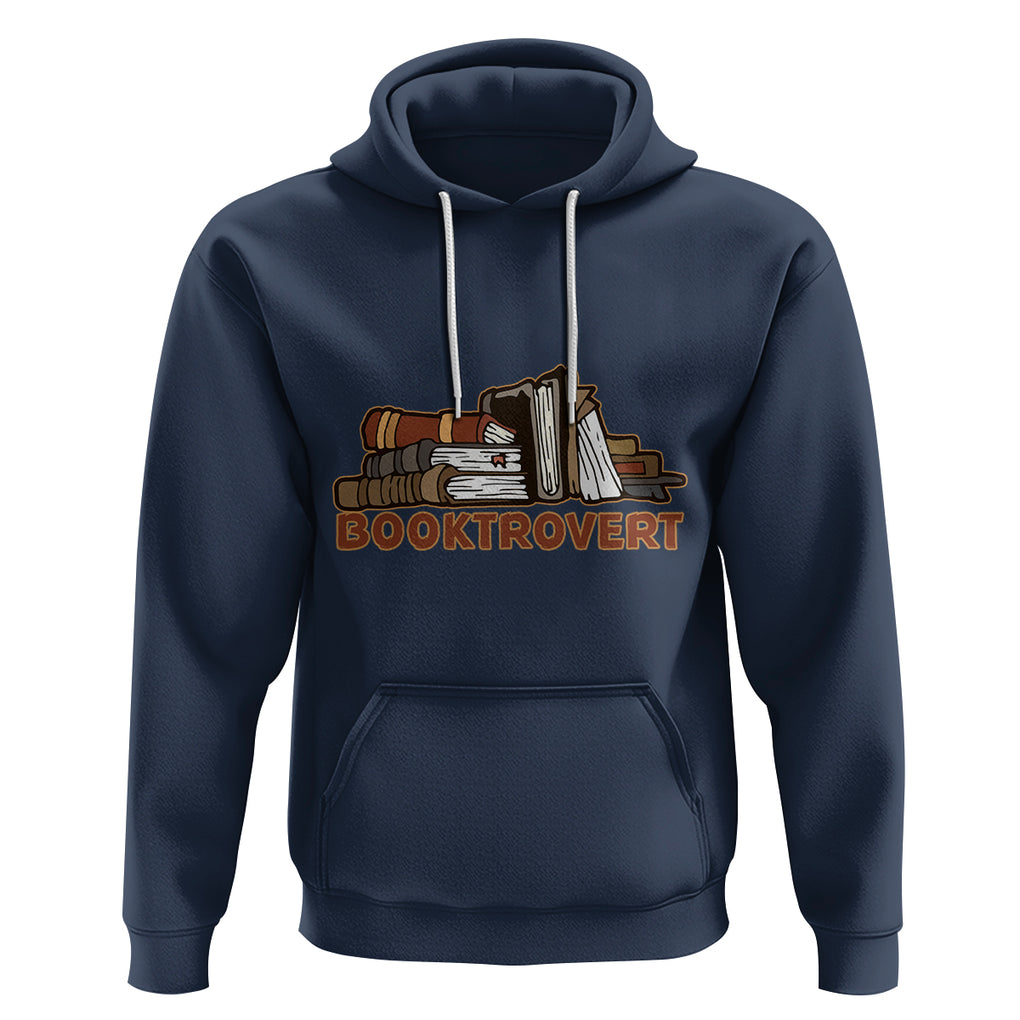 Funny Book Lover Hoodie Booktrovert Definition Books Reader Reading TS02 Navy Printyourwear
