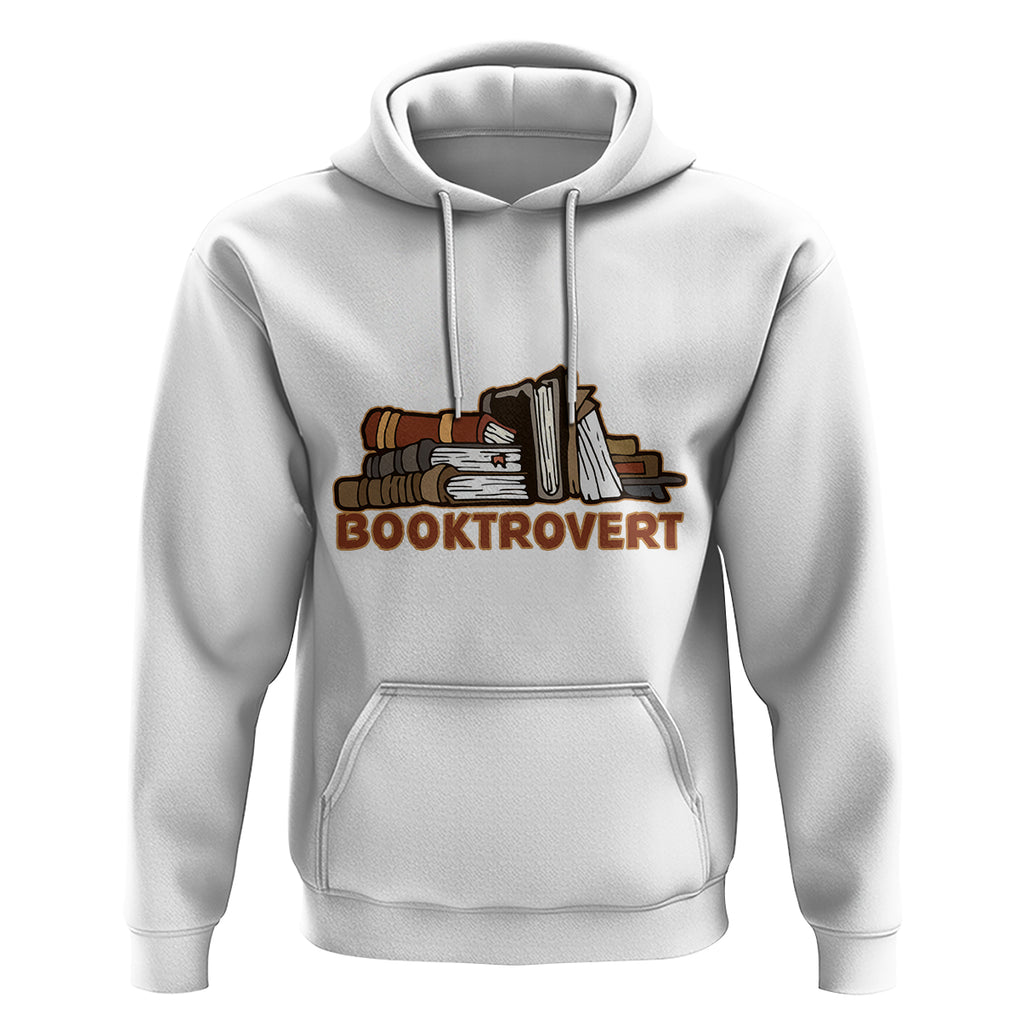 Funny Book Lover Hoodie Booktrovert Definition Books Reader Reading TS02 White Printyourwear