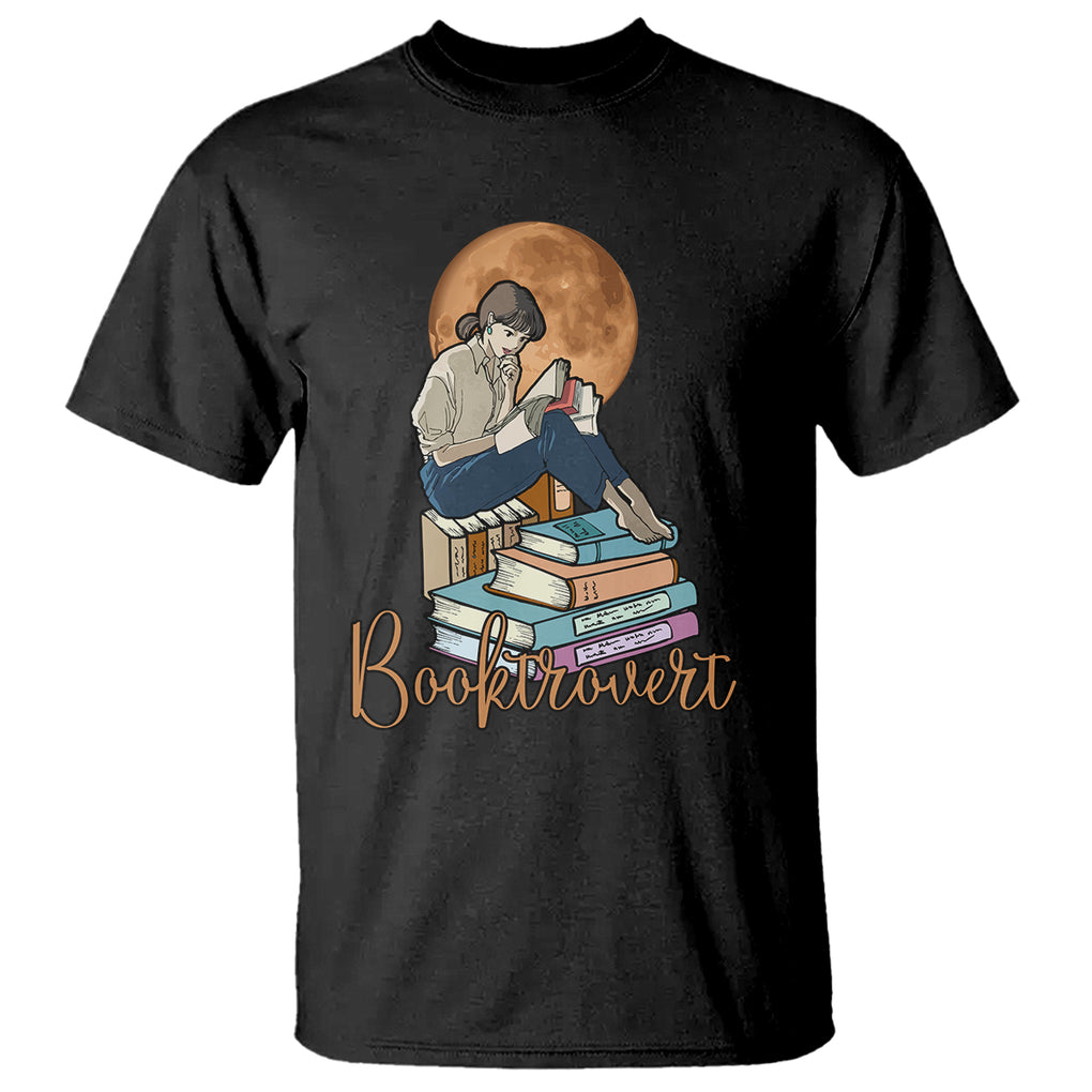 Funny Book Lover T Shirt Booktrovert Girl Books Reader Reading TS02 Black Printyourwear