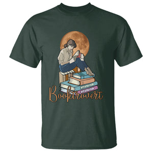 Funny Book Lover T Shirt Booktrovert Girl Books Reader Reading TS02 Dark Forest Green Printyourwear
