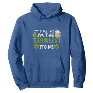 Funny St. Patricks Day Drinking Hoodie It's Me Hi I'm The Drunkest Beers Lovers TS02 Royal Blue Printyourwear