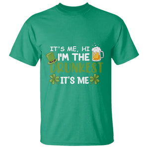 Funny St. Patricks Day Drinking T Shirt It's Me Hi I'm The Drunkest Beers Lovers TS02 Irish Green Printyourwear