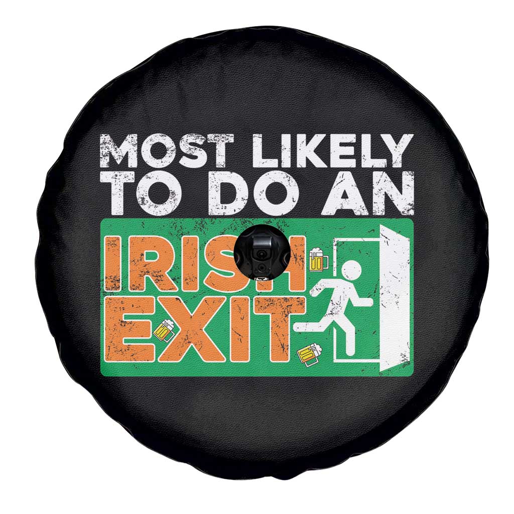 Funny St Patricks Day Spare Tire Cover Most Likely To Do An Irish Exit TS02 Print Your Wear