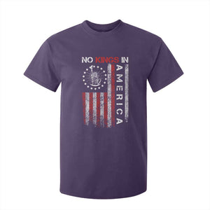 No Kings In America T Shirt For Kid Retro Freedom American Betsy Ross Flag TS02 Purple Print Your Wear