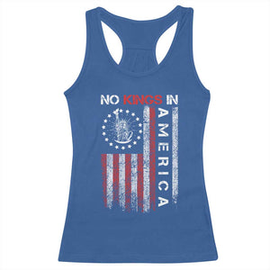 No Kings In America Racerback Tank Top Retro Freedom American Betsy Ross Flag TS02 Royal Blue Print Your Wear