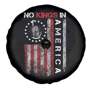 No Kings In America Spare Tire Cover Retro Freedom American Betsy Ross Flag TS02 Print Your Wear