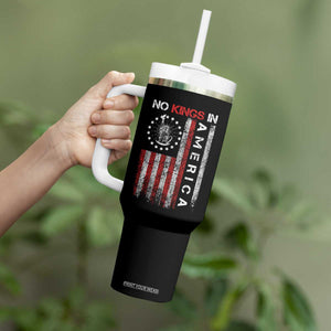 No Kings In America Tumbler With Handle Retro Freedom American Betsy Ross Flag TS02 Print Your Wear