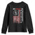 No Kings In America Youth Sweatshirt Retro Freedom American Betsy Ross Flag TS02 Black Print Your Wear