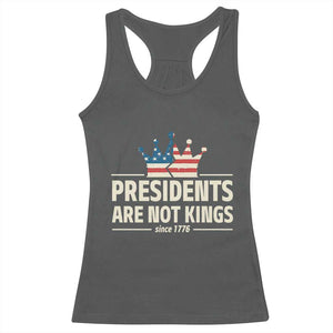 Presidents Are Not Kings Racerback Tank Top Since 1776 American Flag TS02 Dark Heather Print Your Wear