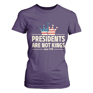 Presidents Are Not Kings T Shirt For Women Since 1776 American Flag TS02 Purple Print Your Wear