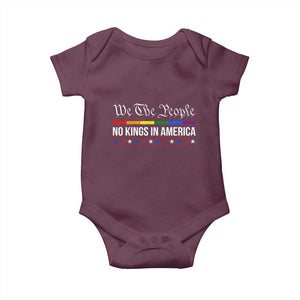 No Kings In America Baby Onesie We The People TS02 Maroon Print Your Wear